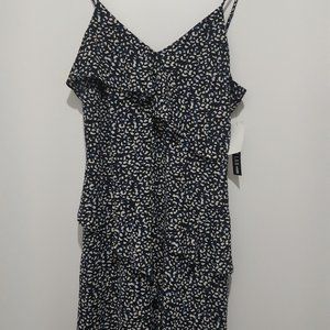 Design Lab Blue Printed Dress - M (NWT)